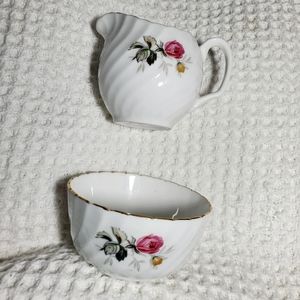 ROYAL ADDERLEY CREAMER & SUGAR BOWL